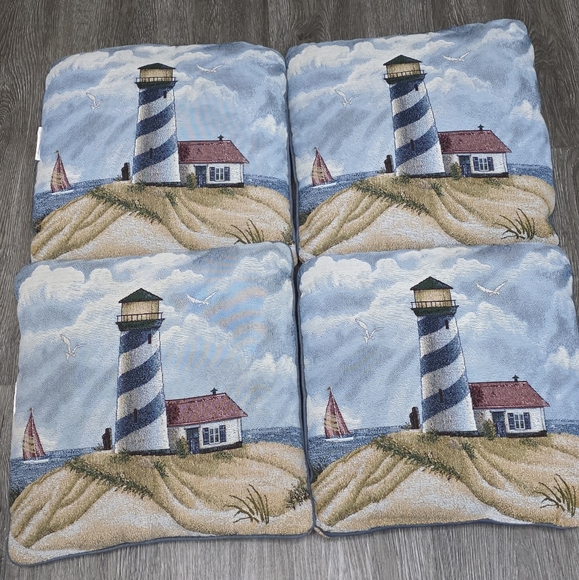 VTG Lighthouse Themed Throw Pillows sets - Picture 3 of 6